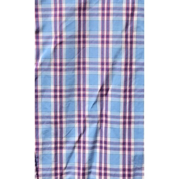 J Maverick New York Light Blue & Pink Plaid LS Button Front Dress Shirt - Men XL - Picture 3 of 6